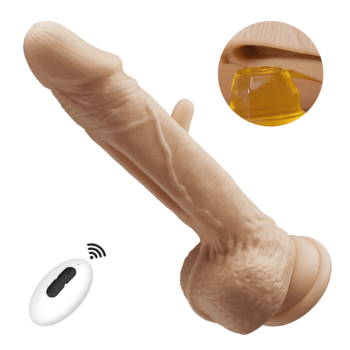 Acmejoy - Hollow Flapping Silikon Dildo Vibrator 8.38 IN