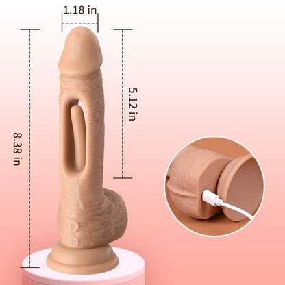 Acmejoy - Hollow Flapping Silikon Dildo Vibrator 8.38 IN