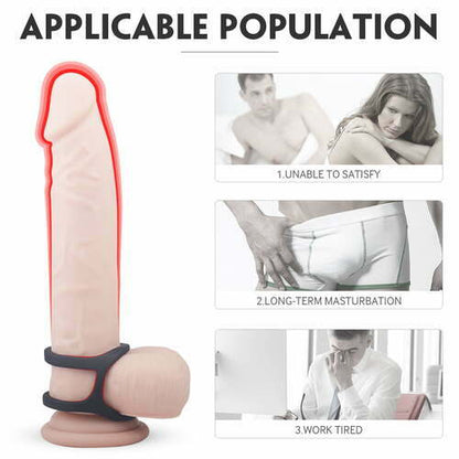 Acmejoy - Flüssigkeit Silikon Penis Hülse Cockring