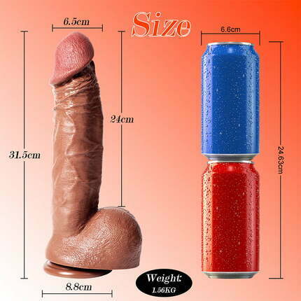 Buder - Manual Big Dildo für Vaginal & Anal 12.40 Zoll
