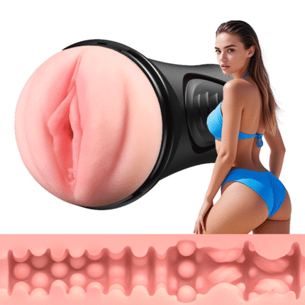 Pressure Palm - 10 Vibrationen Realistische Labia Vaginal Druck IPX7 Wasserdicht Elektrische Masturbator Stroker