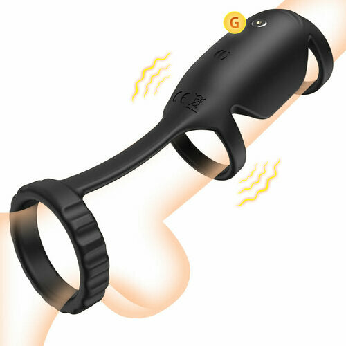 Acmejoy - Triple Ring 10 Vibration Paare verwenden Silikon Material Vibrating Cock Ring