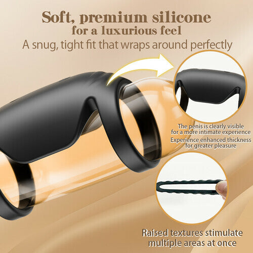 Acmejoy - Triple Ring 10 Vibration Paare verwenden Silikon Material Vibrating Cock Ring