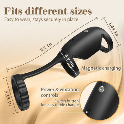 Acmejoy - Triple Ring 10 Vibration Paare verwenden Silikon Material Vibrating Cock Ring