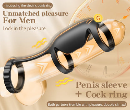 Acmejoy - Triple Ring 10 Vibration Paare verwenden Silikon Material Vibrating Cock Ring