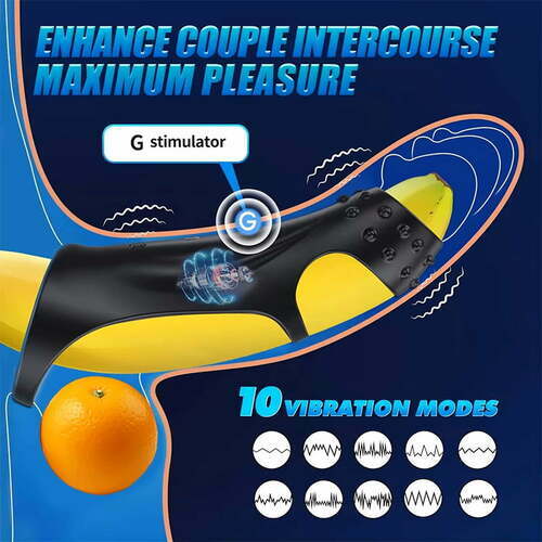 Acmejoy - 10 Vibrating Cock Ring mit G-Punkt-Stimulation und Fernbedienung