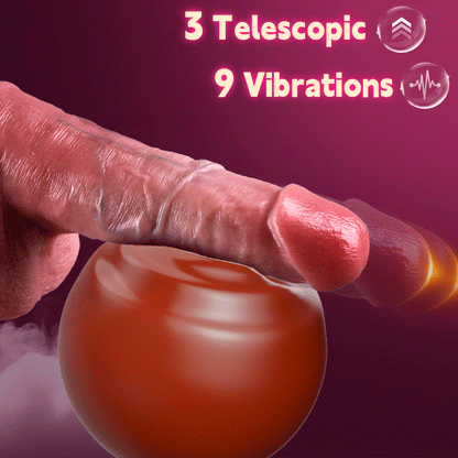 Acmejoy khalifa - 3 schiebende 9 Vibrationen P & G-Punkt Dildo 8.66 in