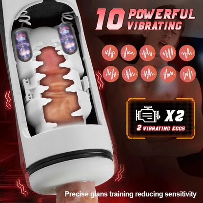 Mirabel - 320/Min. One-Click Burst 8 Thrusting 10 Vibrating Masturbation Cup