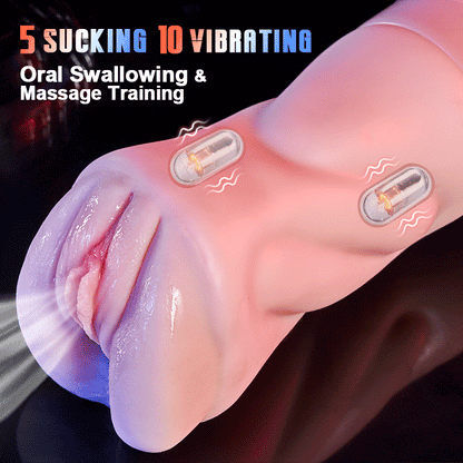 Beate - 5 Saugen Oral Schlucken 10 Vibrierende Massage Training Masturbation Cup
