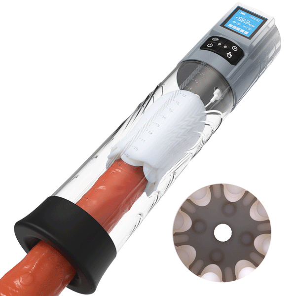 Acmejoy - Robert 2 IN 1 Leistungsstarke vibrierende Masturbator Penis Pumpe mit manuellem Modus