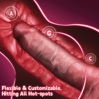 Acmejoy khalifa - 3 schiebende 9 Vibrationen P & G-Punkt Dildo 8.66 in