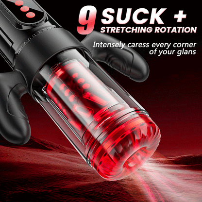 Acmejoy - Terminator 9 Teleskopischer rotierender Sauger mit Handgriff männlicher Stroker