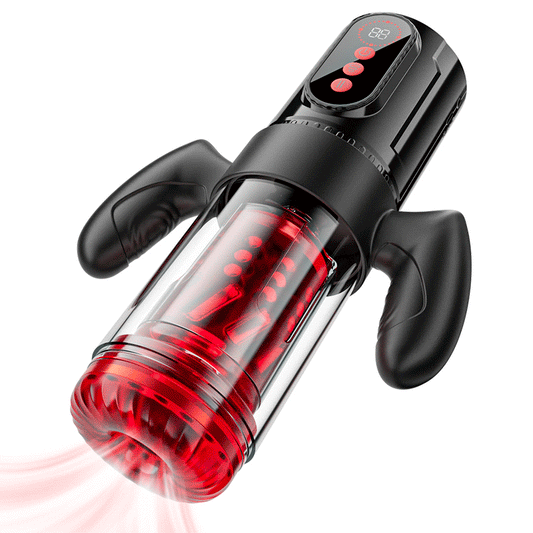 Acmejoy - Terminator 9 Teleskopischer rotierender Sauger mit Handgriff männlicher Stroker