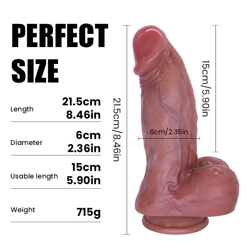 Acmejoy - Dicker & strukturierter manueller Dildo 8.46 in