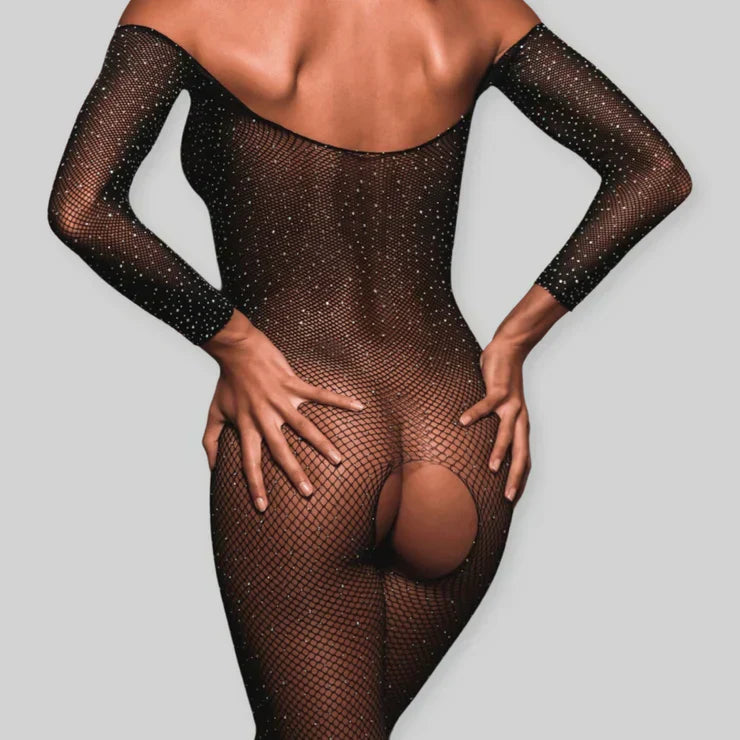 Glänzender Bodystocking