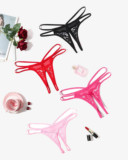 Lace Floral Lace Briefs G-String