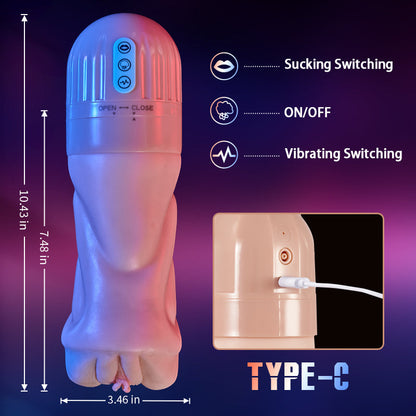 Beate - 5 Saugen Oral Schlucken 10 Vibrierende Massage Training Masturbation Cup