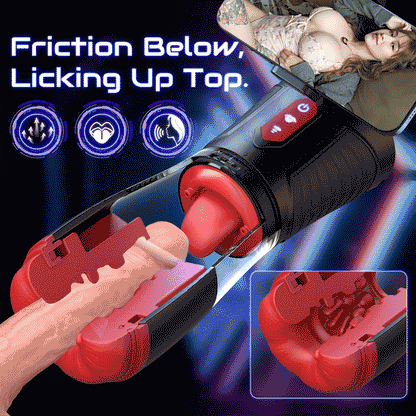 Acmejoy - 【Partner Play】LickMe Phone Holder 4 Sauger 7 Zungenleckende Stimme Funktion Männlicher Stroker Masturbator