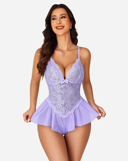 Spitze Bodysuit Einteiler Teddy