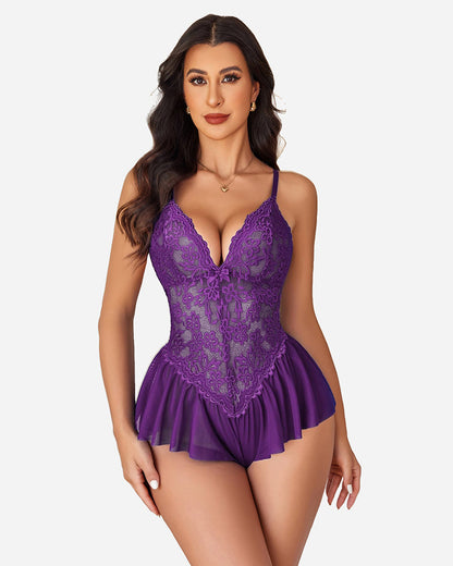 Spitze Bodysuit Einteiler Teddy