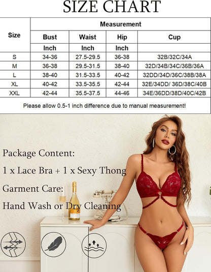 Spitzen-BH mit Tanga 2 Stück Sets