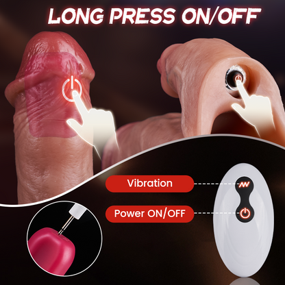 Acmejoy - Penis Sleeve Extender Enlarger Vibrating Cock Ring 8 Modi für Männer Paare