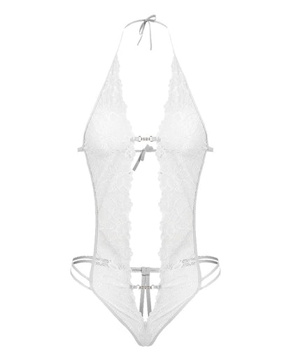 Lace Bodysuit Deep V Teddy