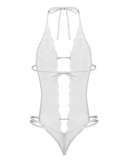 Lace Bodysuit Deep V Teddy