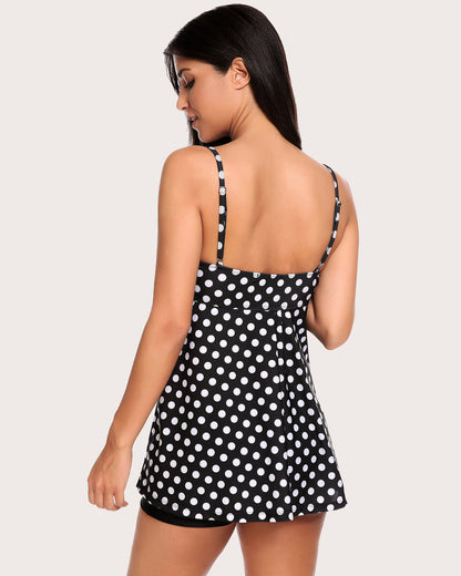 Leopard Tankini Set Badeanzüge mit Shorts