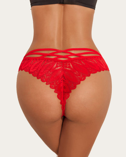 Freche Höschen Spitze Criss Cross Unterwäsche