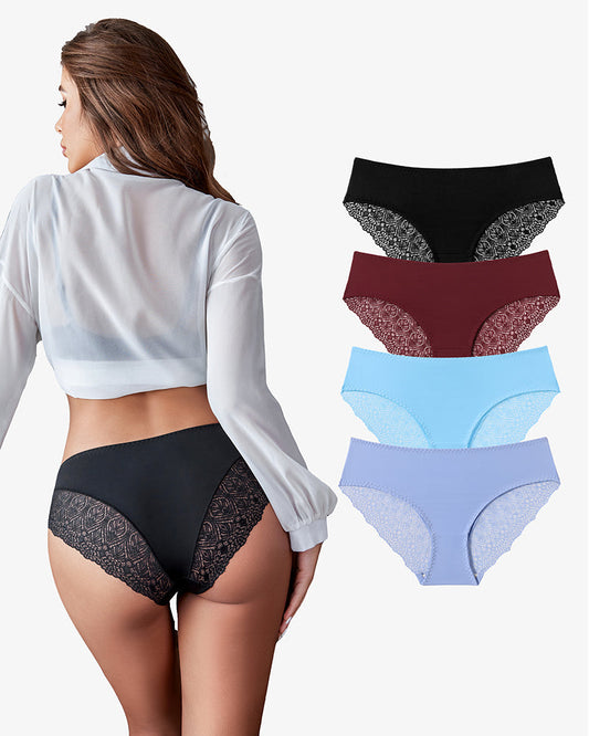 Spitzenhöschen No Show Hipster V-Taille Hipster