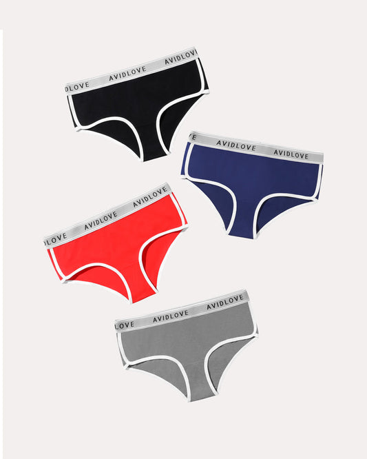 4Pcs Baumwolle Unterwäsche Stretch Hipster Höschen