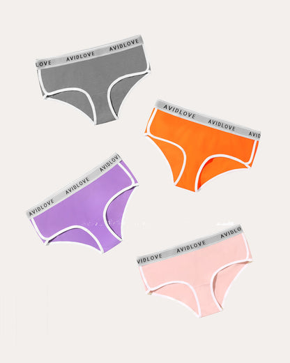 4Pcs Baumwolle Unterwäsche Stretch Hipster Höschen