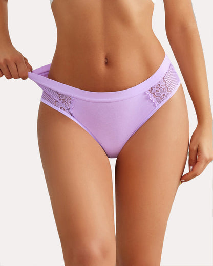 4 Stück-Baumwoll-Hipster-Tanga-Slip Bikini-Höschen