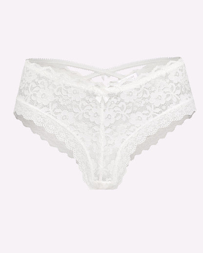 Spitze Criss Cross Back Floral Hipster Panties