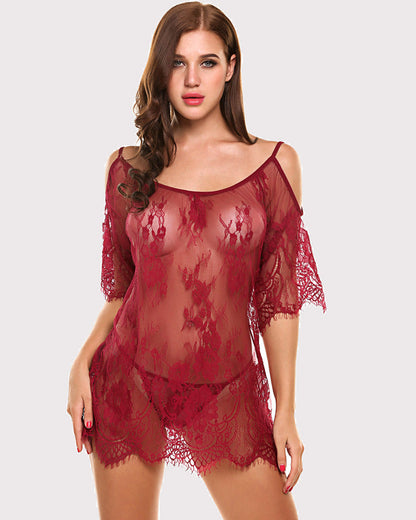Spitze Smock Dessous Mini Babydoll