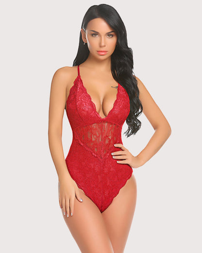 Pius Größe Snap Crotch Lace Bodysuit