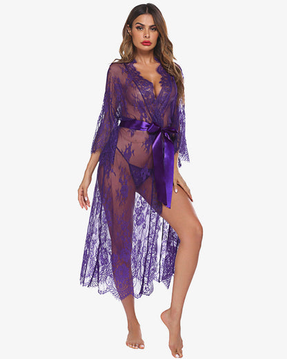Spitze Kimono Robe Transparentes Nachthemd