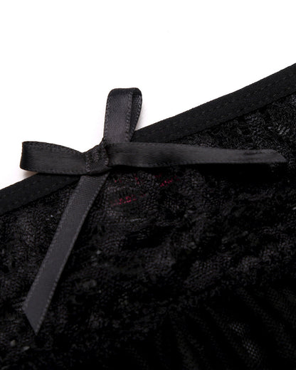 3 Stück Sets Spitze Bralette. Rock mit Höschen