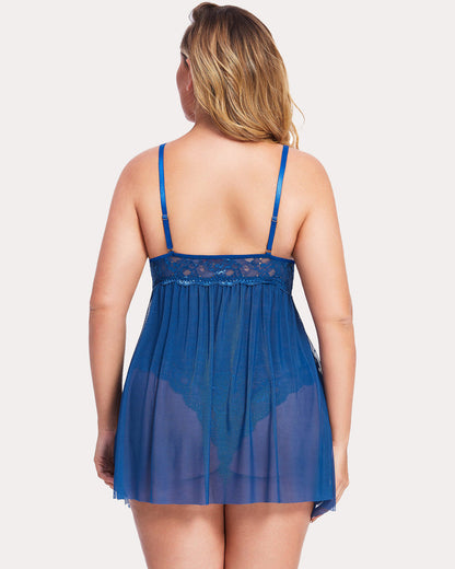 Plus Größe Leopard Snap Crotch Babydoll