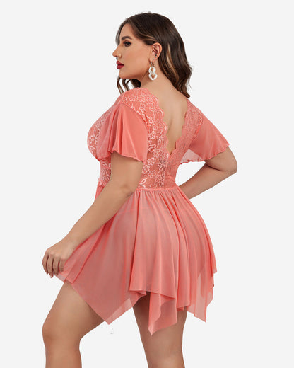 Plus Size Floral Spitze Dessous