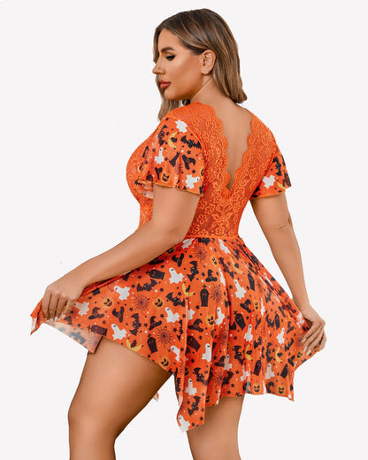 Plus Size Floral Spitze Dessous