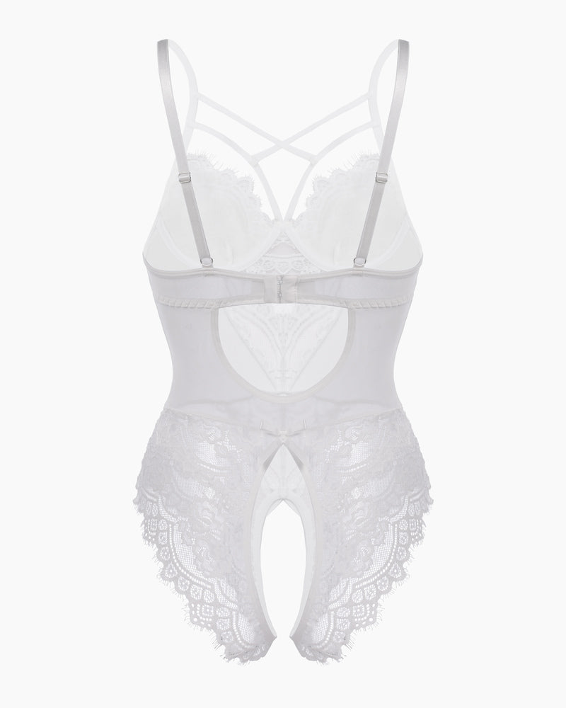 Floral Lace Harness Bodysuit