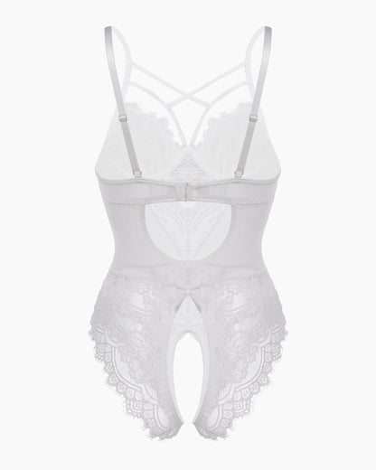 Floral Lace Harness Bodysuit