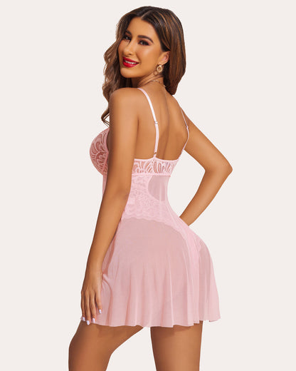 Spitze Floral Print Snap Crotch Teddy