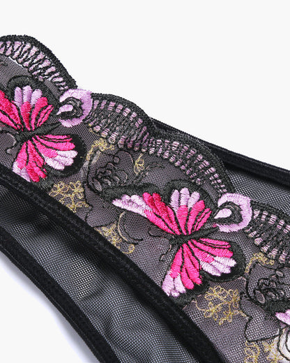 Schmetterling besticktes Mesh-Höschen