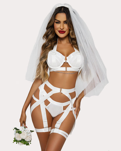 Lingerie Garter Set with Chain