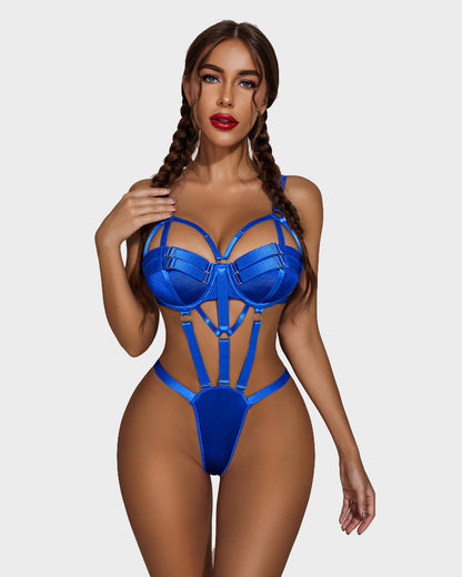 Push Up Teddy Dessous Einteiler