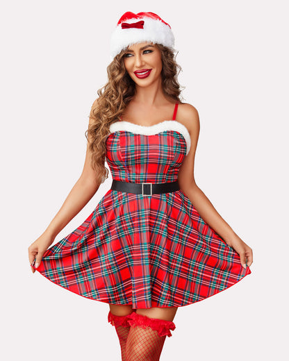 Santa Halter Nachtwäsche Babydoll