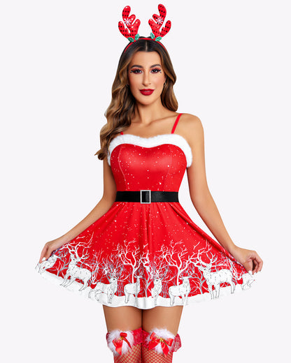 Santa Halter Nachtwäsche Babydoll